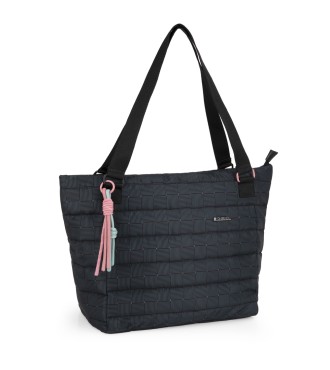 Bolso Doble Asa Larga Shopper Mujer Gabol Hanae Negro