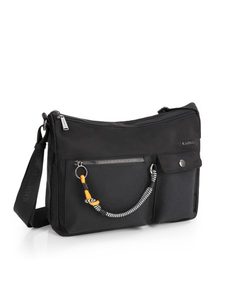 Bolso Bandolera Doble Cruzado Mujer Gabol Aisha Negro Bolso Bandolera Doble Cruzado Mujer Gabol Aisha Negro