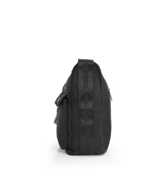 Bolso Bandolera Doble Cruzado Mujer Gabol Aisha Negro 2