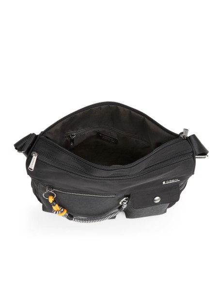 Bolso Bandolera Doble Cruzado Mujer Gabol Aisha Negro Bolso Bandolera Doble Cruzado Mujer Gabol Aisha Negro