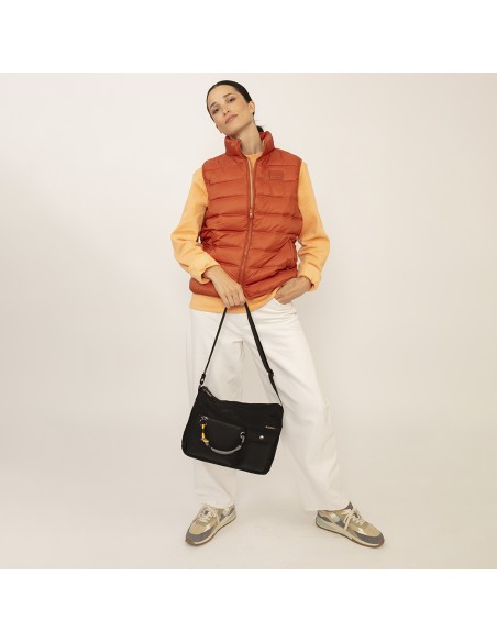 Bolso Bandolera Doble Cruzado Mujer Gabol Aisha Negro Bolso Bandolera Doble Cruzado Mujer Gabol Aisha Negro