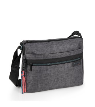 Bolso Bandolera Doble Mujer Gabol Shani Gris