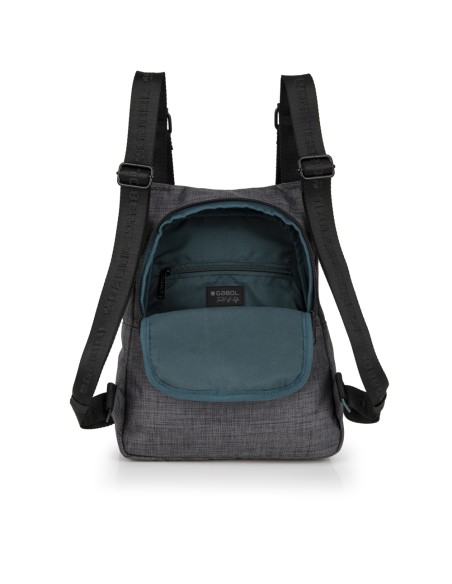 Mochila Bolso Mujer Gabol Shani Gris