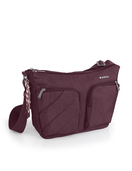 Bolso Bandolera Doble Gabol Aitana Burdeos