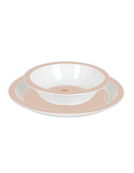 SET DE PLATOS, CUBIERTOS Y VASO SAFTA PREESCOLAR "LEON" C...