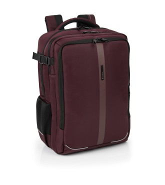 Mochila de viaje 3 dptos para portátil 17,3'' Gabol Fusión Burdeos