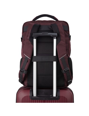 Mochila de viaje 3 dptos para portátil 17,3'' Gabol Fusión Burdeos