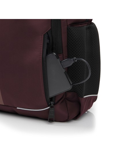 Mochila para portátil 2 dptos. para portátil 15,6'' Gabol Fusión Burdeos