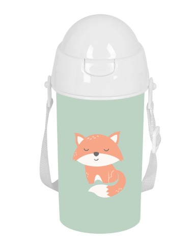 BOTELLA 500ml APERTURA AUTOM. CON PAJITA SAFTA PREESCOLAR...