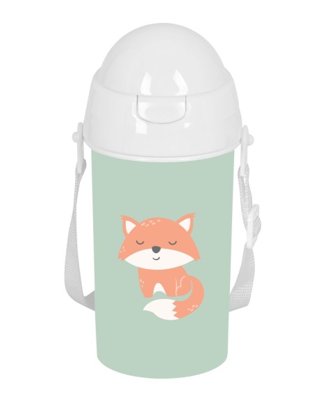 BOTELLA 500ml APERTURA AUTOM. CON PAJITA SAFTA PREESCOLAR...