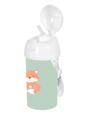 BOTELLA 500ml APERTURA AUTOM. CON PAJITA SAFTA PREESCOLAR...