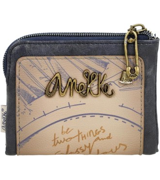 Billetero Monedero Pequeño Esatampado Blando Mujer Anekke Studio