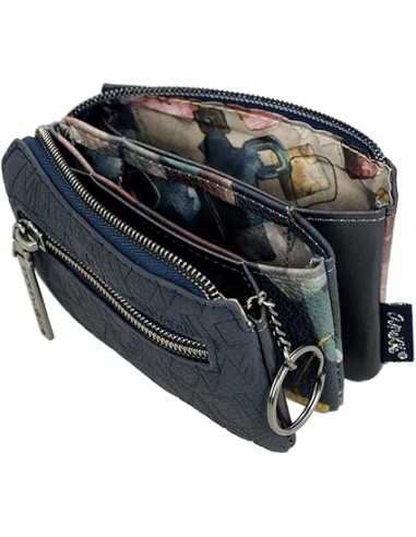 Monedero Triple Mujer Anekke Evolution Azul Marino