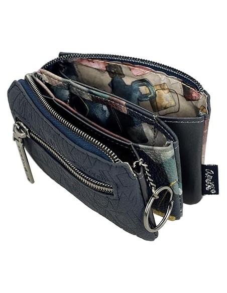 Monedero Triple Mujer Anekke Evolution Azul Marino Monedero Triple Mujer Anekke Evolution Azul Marino