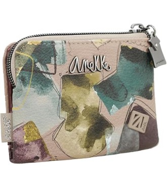 Billetero Monedero Pequeño Blando Mujer Anekke Evolution Beige