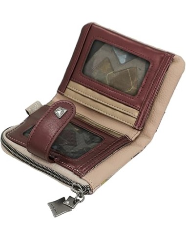 Billetero Monedero Pequeño Blando Mujer Anekke Evolution Beige