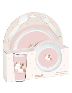 SET DE PLATOS, CUBIERTOS Y VASO SAFTA PREESCOLAR "UNICORN...