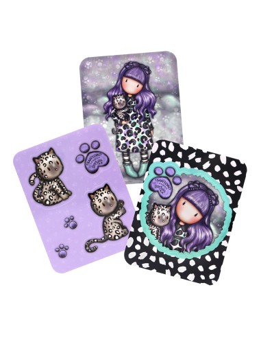 EXPOSITOR 18 PACKS PEGATINAS GORJUSS™ "PURRRRRFECT LOVE"