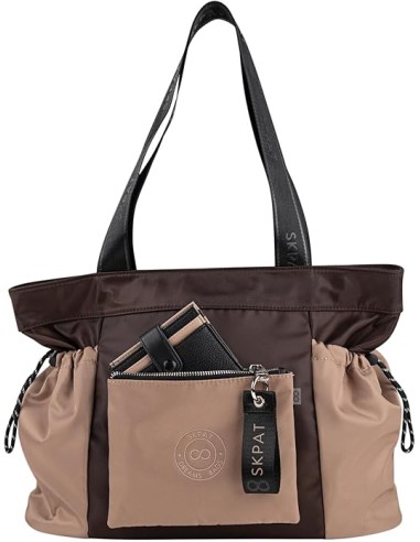 Bolso Doble Asa C/Bandolera Mujer Skpat Mersey Marrón