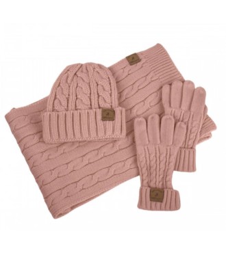 Set Gorro-Bufanda-Guantes Lois Rosa