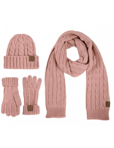 Set Gorro-Bufanda-Guantes Lois Rosa Set Gorro-Bufanda-Guantes Lois Rosa