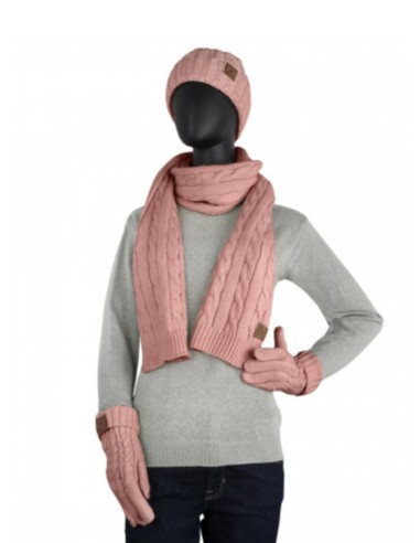 Set Gorro-Bufanda-Guantes Lois Rosa
