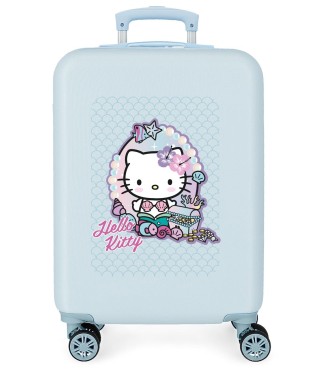 4181111 TROLLEY ABS 55CM. 4R. MERMAID KITTY AZUL CLARO