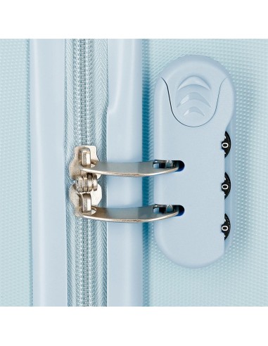 4181111 TROLLEY ABS 55CM. 4R. MERMAID KITTY AZUL CLARO