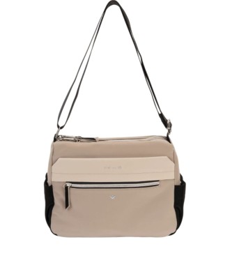 Bolso Bandolera Doble Pepe Moll Veronica Tri-Taupe