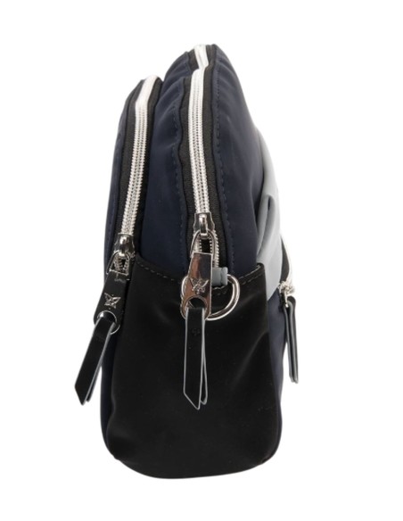 Bolso Bandolera Doble Pepe Moll Veronica Tri-Navy Bolso Bandolera Doble Pepe Moll Veronica Tri-Navy
