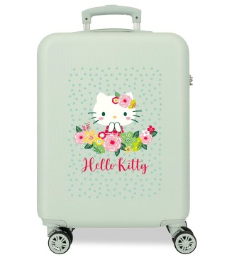 4121111 TROLLEY ABS 55CM. 4R. FLORAL KITTY MENTA
