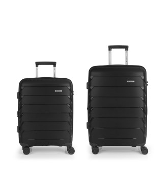 Set 2 Maletas C22-M  Gabol Origami Negro