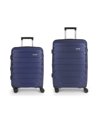 Set 2 Maletas C22-M  Gabol Origami Azul