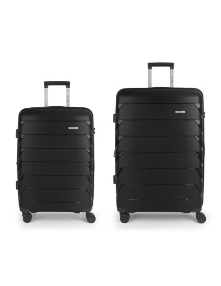 Set 2 Maletas M-L Gabol Origami Negro Set 2 Maletas M-L Gabol Origami Negro