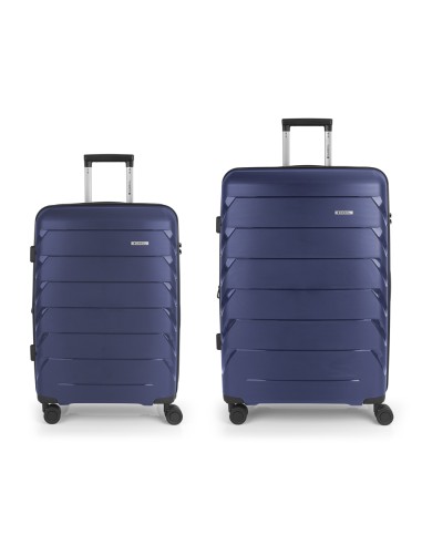 Set 2 Maletas M-L Gabol Origami Azul