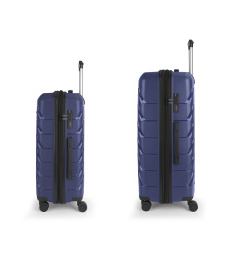 Set 2 Maletas M-L Gabol Origami Azul 2
