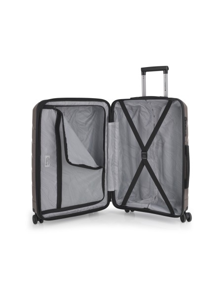 Maleta Trolley Mediano Gabol Origami Piedra Maleta Trolley Mediano Gabol Origami Piedra