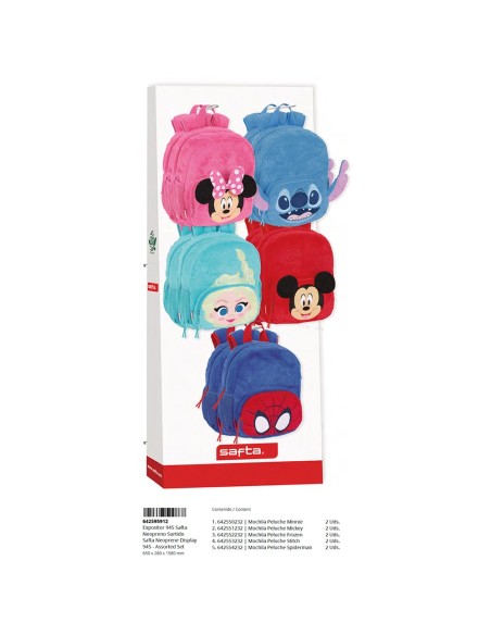 RELLENO EXPOSITOR 945 MOCHILAS PELUCHE SURT. Complementos...