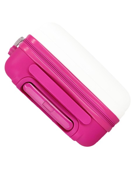 4281316 TROLLEY ABS 50 CM.4R. KUROMI CANDIES BLANCO-FUCSIA