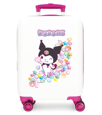 4281316 TROLLEY ABS 50 CM.4R. KUROMI CANDIES BLANCO-FUCSIA
