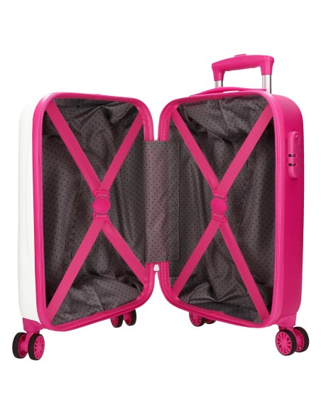 4281316 TROLLEY ABS 50 CM.4R. KUROMI CANDIES BLANCO-FUCSIA
