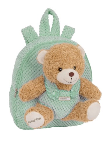 MOCHILA PREESCOLAR CON OSITO SAFTA TURQUESA Mochilas Guar...