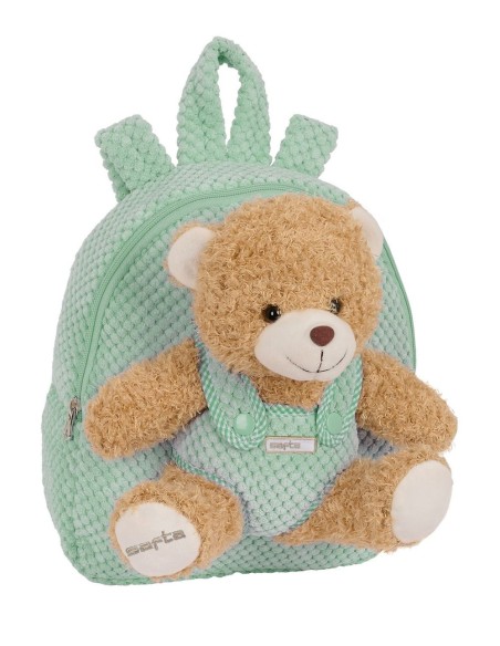 MOCHILA PREESCOLAR CON OSITO SAFTA TURQUESA Mochilas Guar...