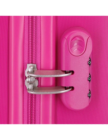 4281313 TROLLEY ABS 50 CM.4R. KUROMI AROUND THE WORLD FUCSIA