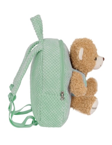 MOCHILA PREESCOLAR CON OSITO SAFTA TURQUESA Mochilas Guar...