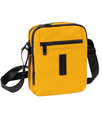Bolso Bandolera Doble Hombre Matties Coated Nylon 40222-96 Mostaza