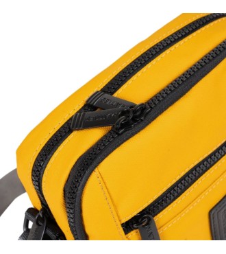 Bolso Bandolera Doble Hombre Matties Coated Nylon 40222-96 Mostaza 2