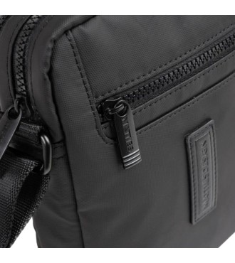 Bolso Bandolera Doble Hombre Matties Coated Nylon 40223-20 Negro 2