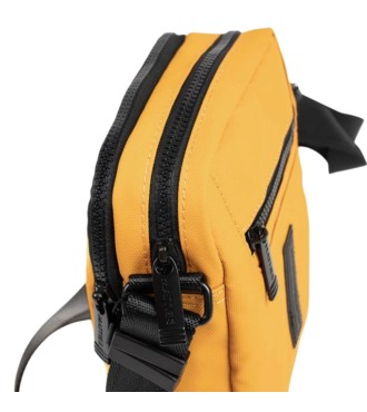 Bolso Bandolera Doble Hombre Matties Coated Nylon 40223-96 Mostaza 2
