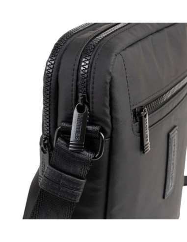 Bolso Bandolera Doble Hombre Matties Coated Nylon 40226-20 Negro